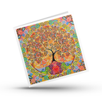 All is Love Tree of Life with Heart art greeting card by Mark Betson Artist on white background