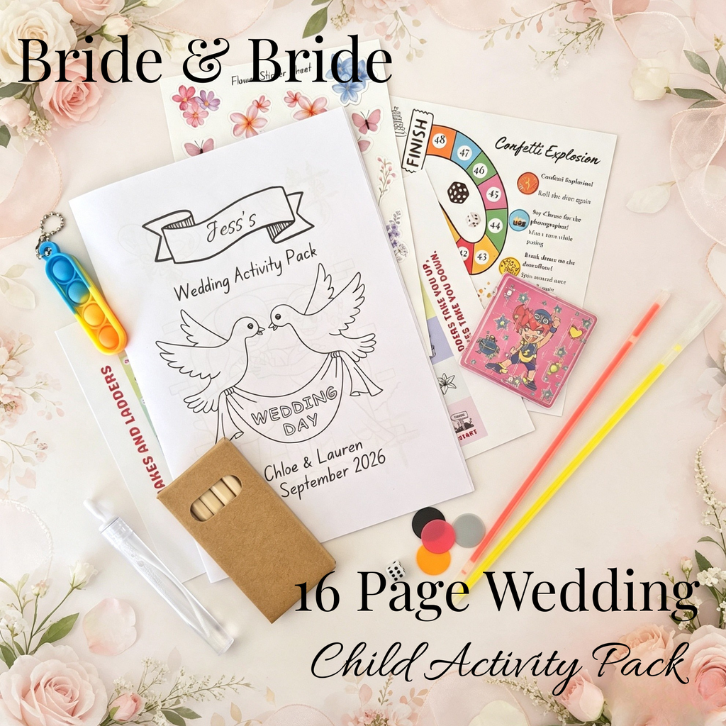 Child Wedding Activity Pack - Age 3 to 9 - Bride & Bride - Large Pack