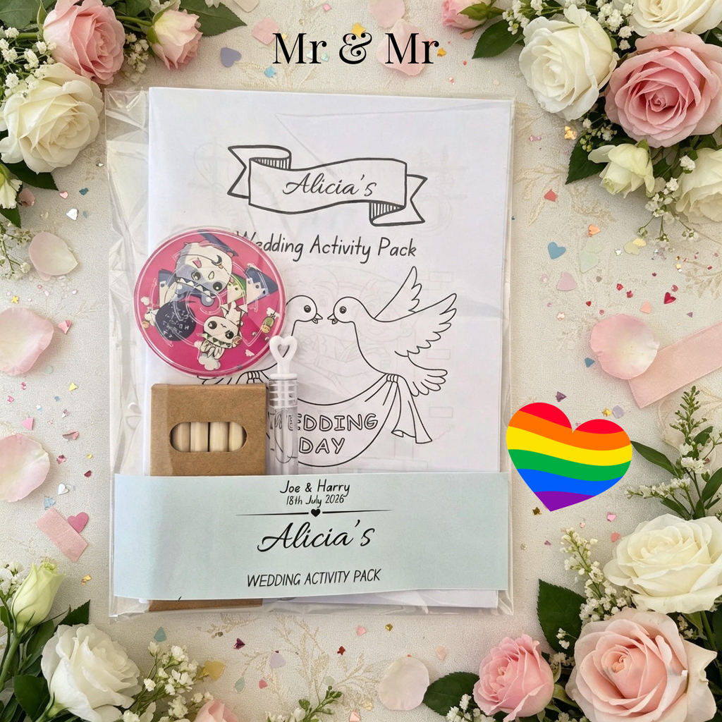 Child Wedding Activity Pack - Age 3 to 9 - Groom & Groom - Medium Pack
