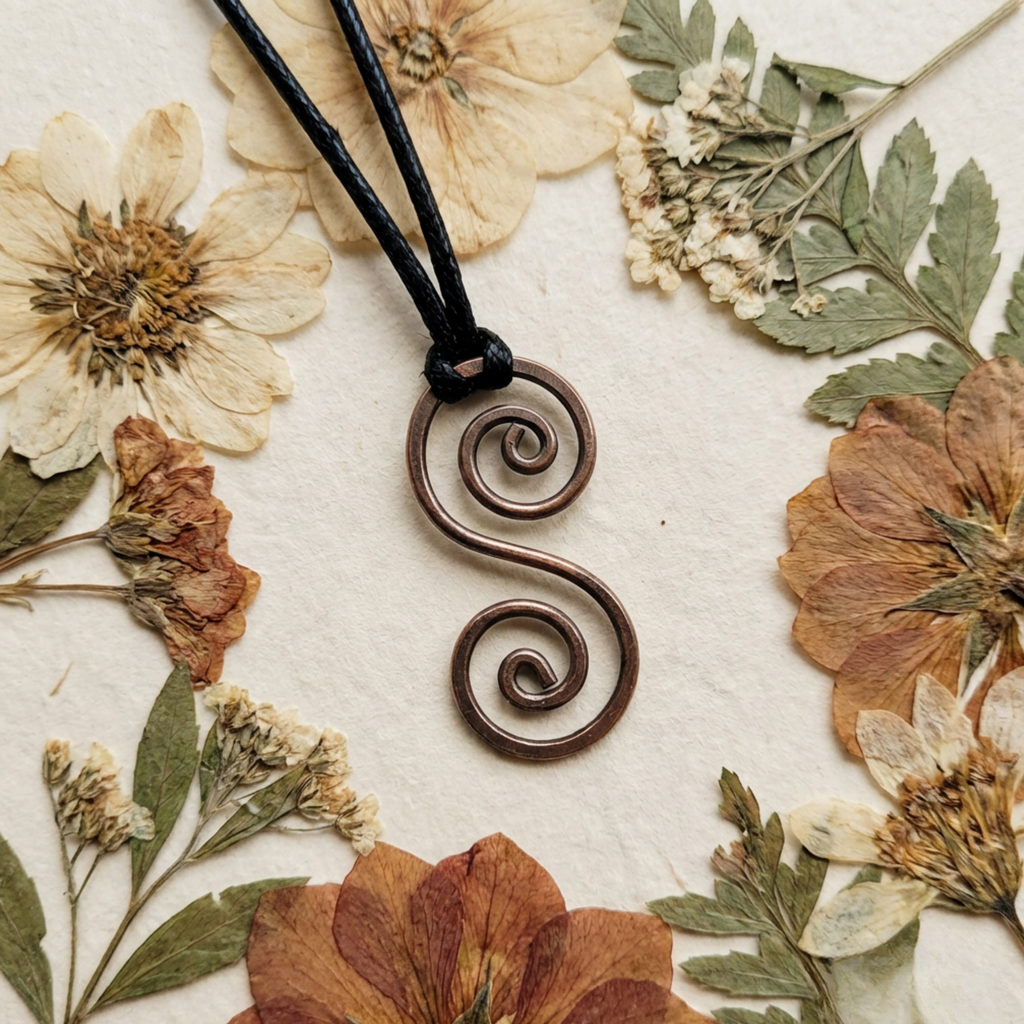 Decorative pendant with a floral and leaf arrangement on a textured surface