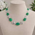 Green Aventurine Silver Spiral Necklace, Handmade Wire and Bead Jewellery, Gift for Her