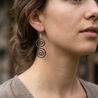 Boho jewellery copper celtic earrings statement earrings