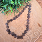 Large Celtic Copper Spiral Necklace, Bold Handmade Wire Jewellery, Gift for Her