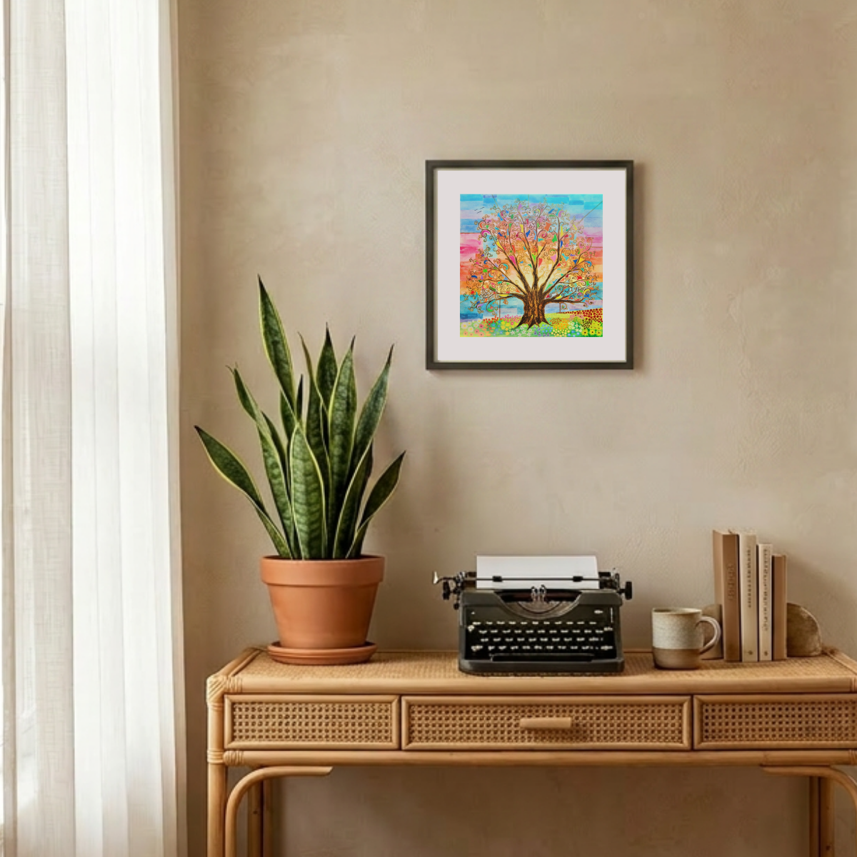 Prayer Flag Tree of Life Art Print