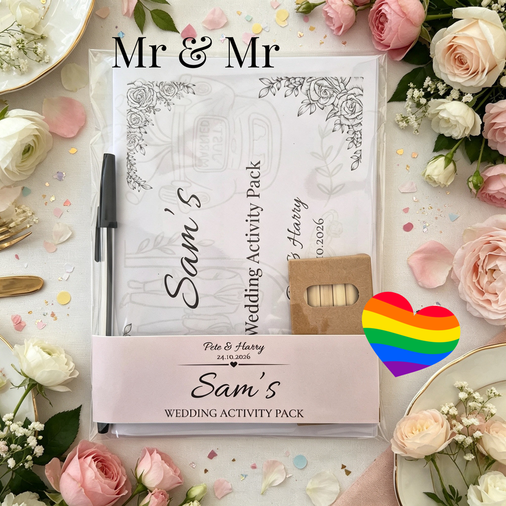 Teen Wedding Activity Pack - Age 10+ - Groom & Groom