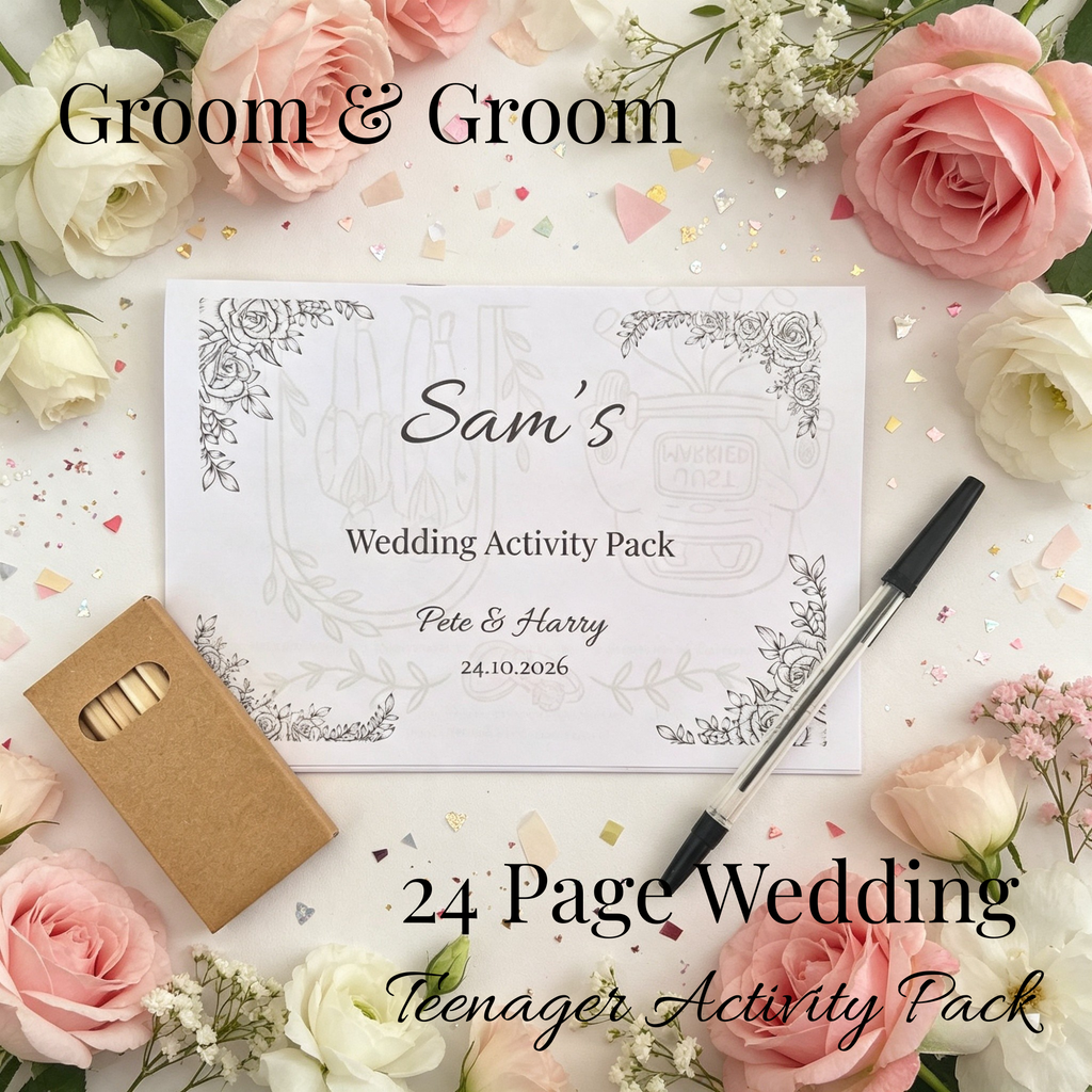 Teen Wedding Activity Pack - Age 10+ - Groom & Groom