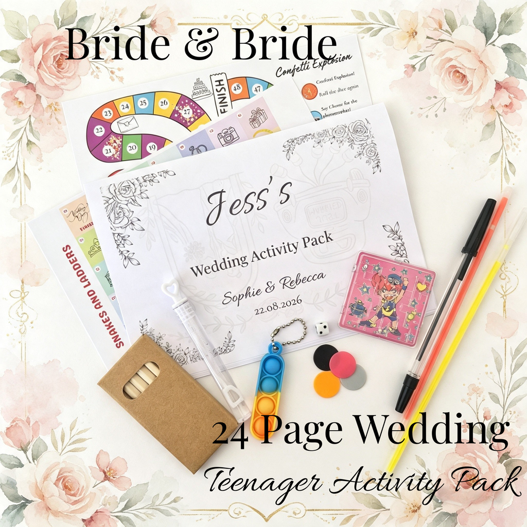 Teen Wedding Activity Pack - Age 10+ - Bride & Bride - Large Pack