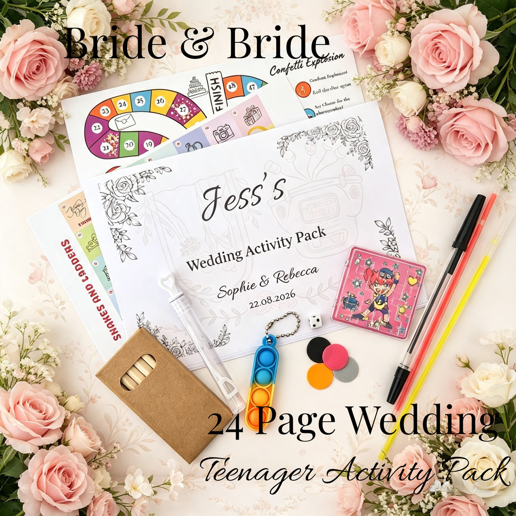 Teen Wedding Activity Pack - Age 10+ - Bride & Bride - Large Pack