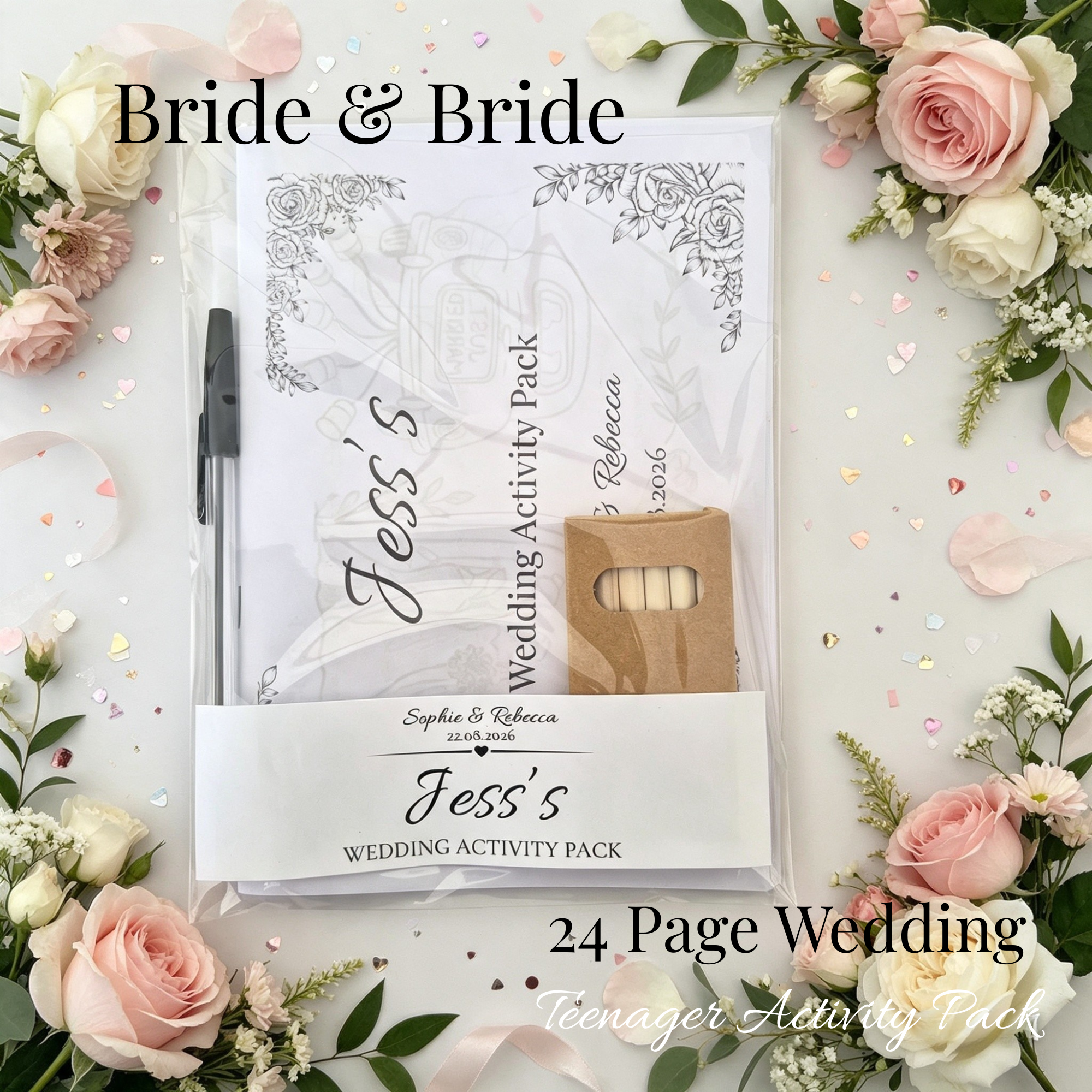 Teen Wedding Activity Pack - Age 10+ - Bride & Bride