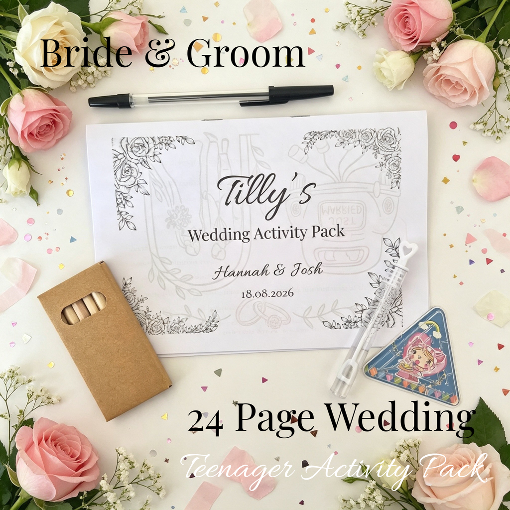 Teen Wedding Activity Pack - Age 10+ - Bride & Groom - Medium Pack
