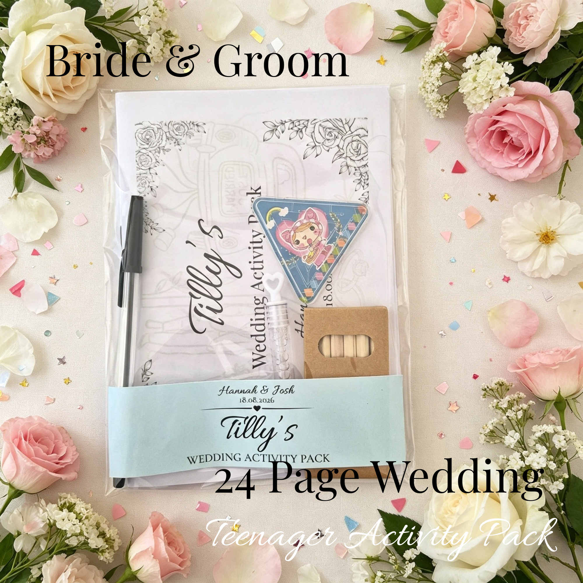 Teen Wedding Activity Pack - Age 10+ - Bride & Groom - Medium Pack