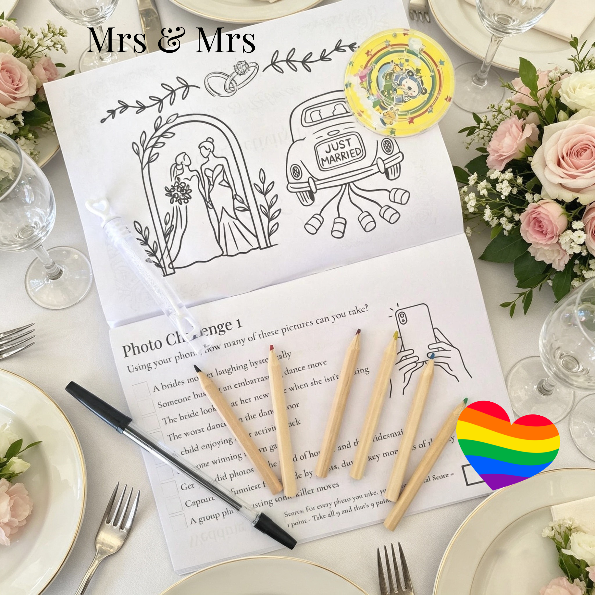 Teen Wedding Activity Pack - Age 10+ - Bride & Bride - Large Pack